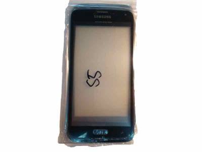 Стекло для Samsung G900/Galaxy S5 черн. AAA
