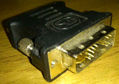 Переходник DVI-I (M) 12+5 pin to VGA (F), чёрный, б/у