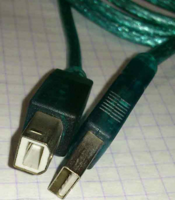 Кабель синхронизации данных для принтеров и МФУ USB A-B 2.0 (M)- 9.8ft(M),зелёный,1.85 метра