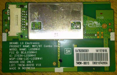 WiFi/BT Conbo module LG 47LB671V-ZF.ARUZLH LGSBW41 EAT62093301