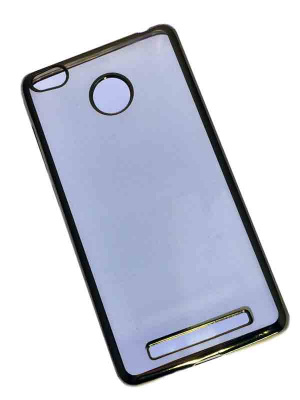 Чехол-Xiaomi-Redmi-3Pro-3S-бампер-силикон-прозрачный-с-золотым-краем