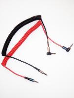 Аудио кабель AUX 3.5 мм шнур спираль 1,5M 