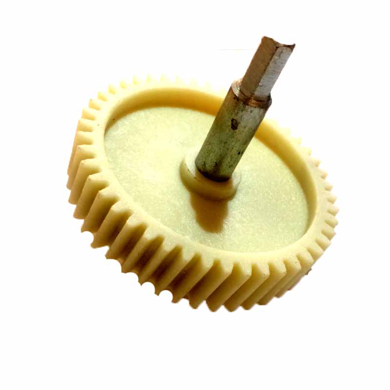 Шестерня мясорубки с метал.валом Panasonic Д- 84/-/-  Зубья- 46(косые)/- H=22мм  Вал-73*12,0 металл