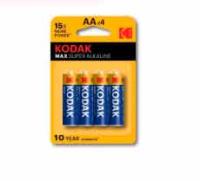 Батарейка алкалиновая АА Kodak Max Super Alkaline LR6 4 шт