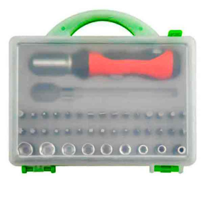 Набор бит и торцевых головок с рукояткой и переходником, 41 предмет Master Hand