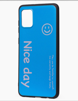 Чехол Samsung Galaxy A31 бампер силикон - голубой