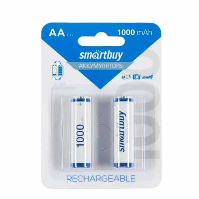 Аккумулятор AA Ni-MH Smart Buy Rechargeable SBBR-2A02BL1000 HR6 1000мАч BL2