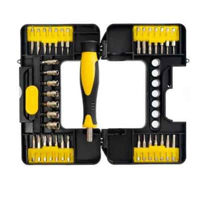 Набор бит и торцевых головок с рукояткой,36 предметов Master Hand