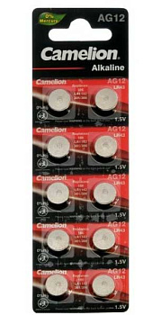 Элемент питания AG12 Alkaline Camelion (LR43,186) BL10