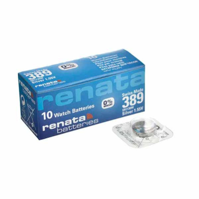 Батарейки SR1130W серебряно-цинковый Renata RN 389 1.55В 80мАч BL1