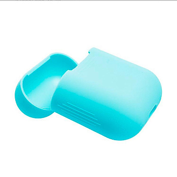 Чехол селиконовый тонкий для кейса Apple AirPods - минтол