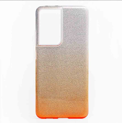 Чехол Samsung Galaxy S21 Ultra бампер силикон SM-G998 - серо-золотой