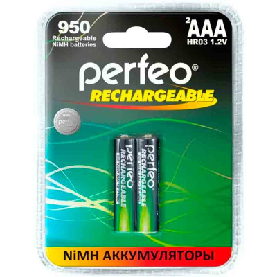 Аккумулятор AAA Ni-MH Perfeo PL HR03 1,2В 950мАч BL2