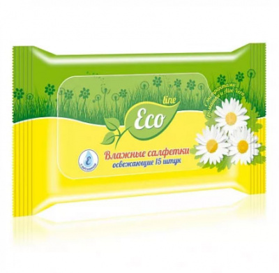 Влажные салфетки ECO LINE Ромашка