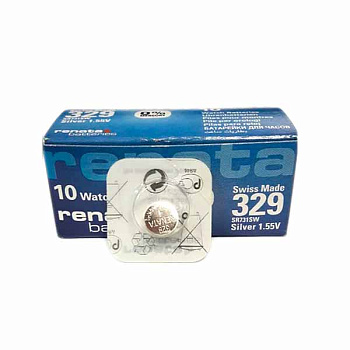Батарейки SR731SW серебряно-цинковый Renata R 329  1.55В 37мАч BL1
