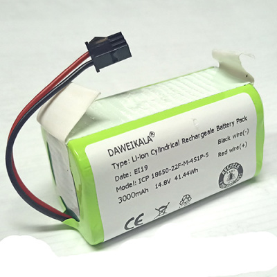 Аккумуляторная батарея 18650 Li-ion Daweikala 4S1P 14,8В 3000мАч для роботов - пылесосов