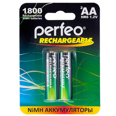 Аккумулятор AA Ni-MH Perfeo HR6 1,2В 1800мАч BL2