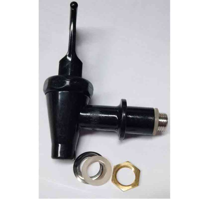 Кран в сборе для горячей воды с уплотн. и гайкой черный