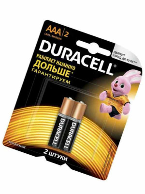 Элемент-Alkaline-AAA-LR03-(MN2400)-Duracell-Basic-BL2