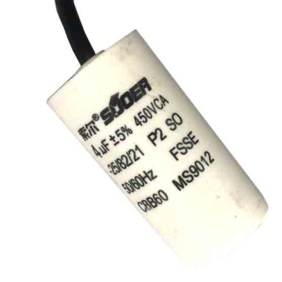 Конденсатор-4Mf+-5%450vAC-50Hz(провод)-KD001