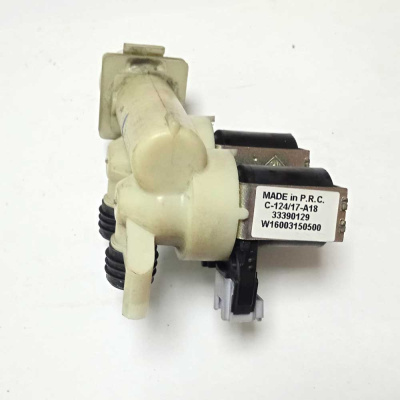 Электроклапан двойной 90° выпуск 10мм фишки 33390129 (Indesit) Фото 2