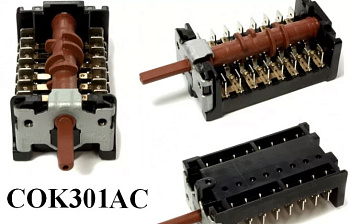 Переключатель духовки 7-позиц. 8 гр.конт. COK301AC 