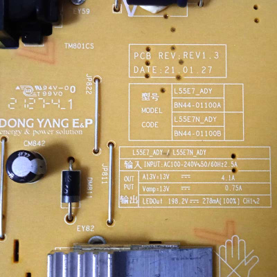PowerBoard Samsung BN44-01100A REV1.2 L55E7_ADY Фото 2