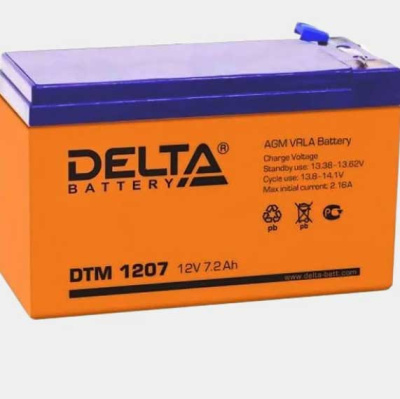 Аккумулятор 12v- 7Ah Delta DTM 1207