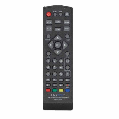 Пульт DTV универсальный DVB-T2+2 верс.2023 (ClickPdu)