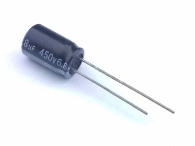 Конденсатор-электролитический-6,8-мкФ-450-В-WH-105°C-1616S-PET-(Aishi)