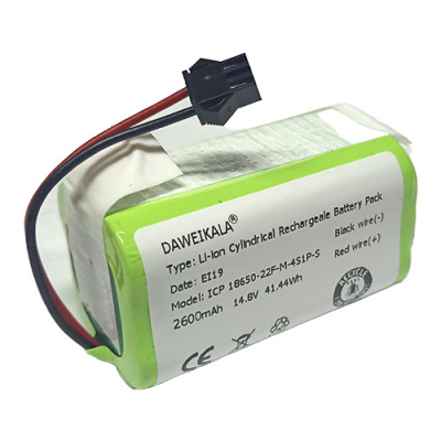 Аккумуляторная батарея 18650 Li-ion Daweikala 4S1P 14,8В 2600мАч для роботов - пылесосов