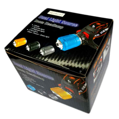 Фонарь налобный LED YHD-2199-2 DUAL LIGHT - box