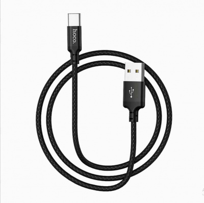 Data кабель USB-Type-C 2.0м Силиконовая оплетка красный X14 Hoco